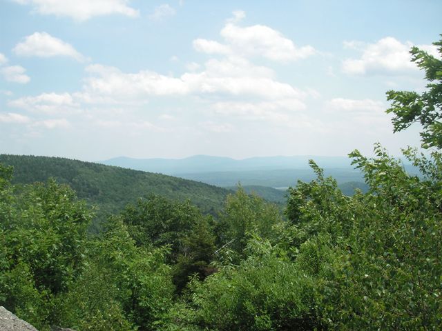North Monadnock, Pack Monadnock, & Temple from Thumb (slope of Skatutakee in the foreground)